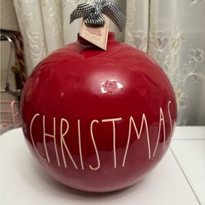 Red Christmas Ornament by Rae Dunn